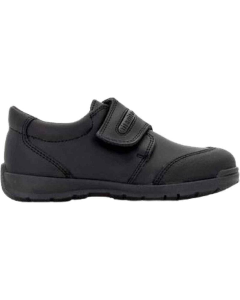 ZAPATOS COLEGIAL TITANITOS ZEUS C840 NEGRO CON VELCRO NEGRO