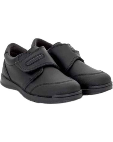 ZAPATOS COLEGIAL TITANITOS ZEUS C840 NEGRO CON VELCRO NEGRO