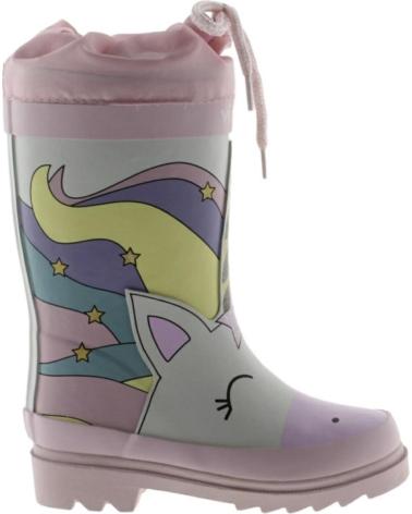 Botas de agua VICTORIA  de Niña K UNICORNIO  ROSA