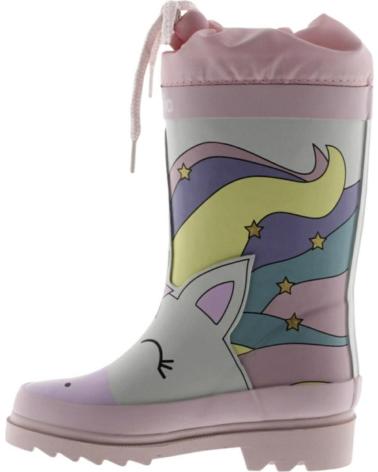 Botas de agua VICTORIA  de Niña K UNICORNIO  ROSA