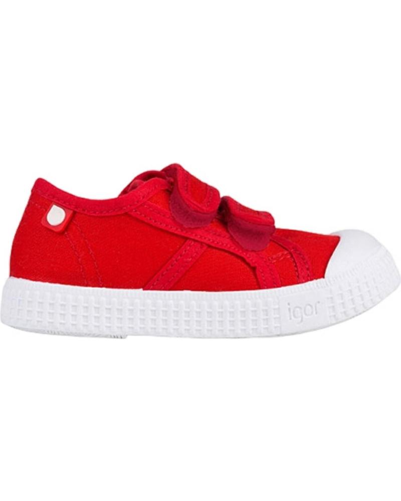 Deportivas IGOR  de Niña y Niño P BERRI VELCRO  ROJO