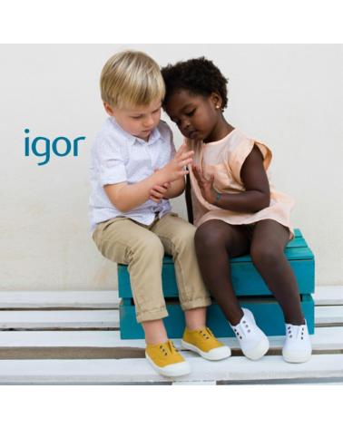 Zapatos IGOR  de Niña y Niño PX PUNTERA MOSTAZA  AMARILLO