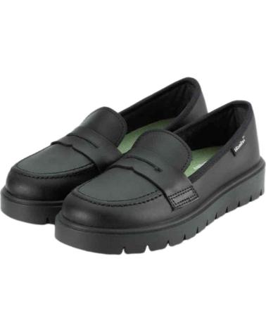 Mocasines TITANITOS  de Niño MOCASIN PIEL  NEGRO