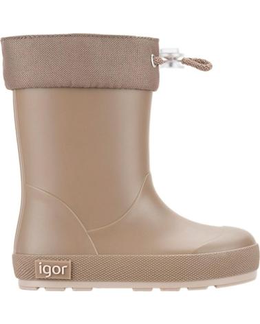 girl and boy Wellington Boots IGOR YOGI CUELLO  BEIG - MARRóN
