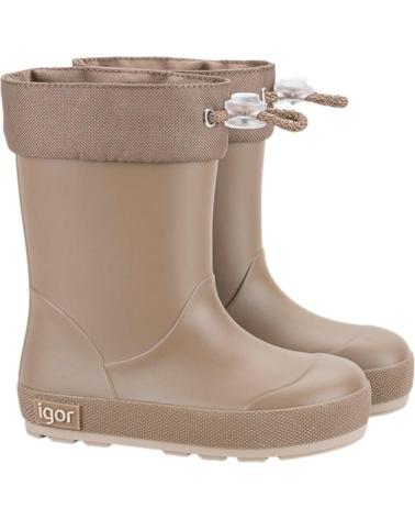 girl and boy Wellington Boots IGOR YOGI CUELLO  BEIG - MARRóN