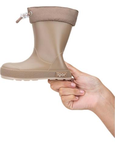 girl and boy Wellington Boots IGOR YOGI CUELLO  BEIG - MARRóN