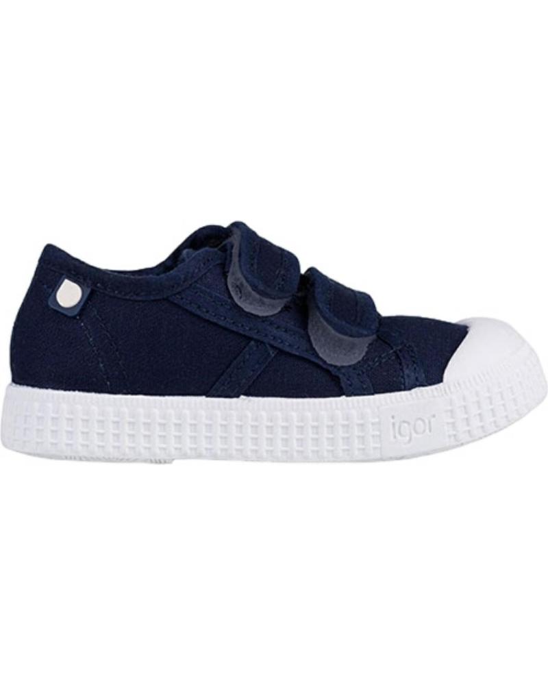 girl and boy shoes IGOR P BERRI VELCRO  AZUL