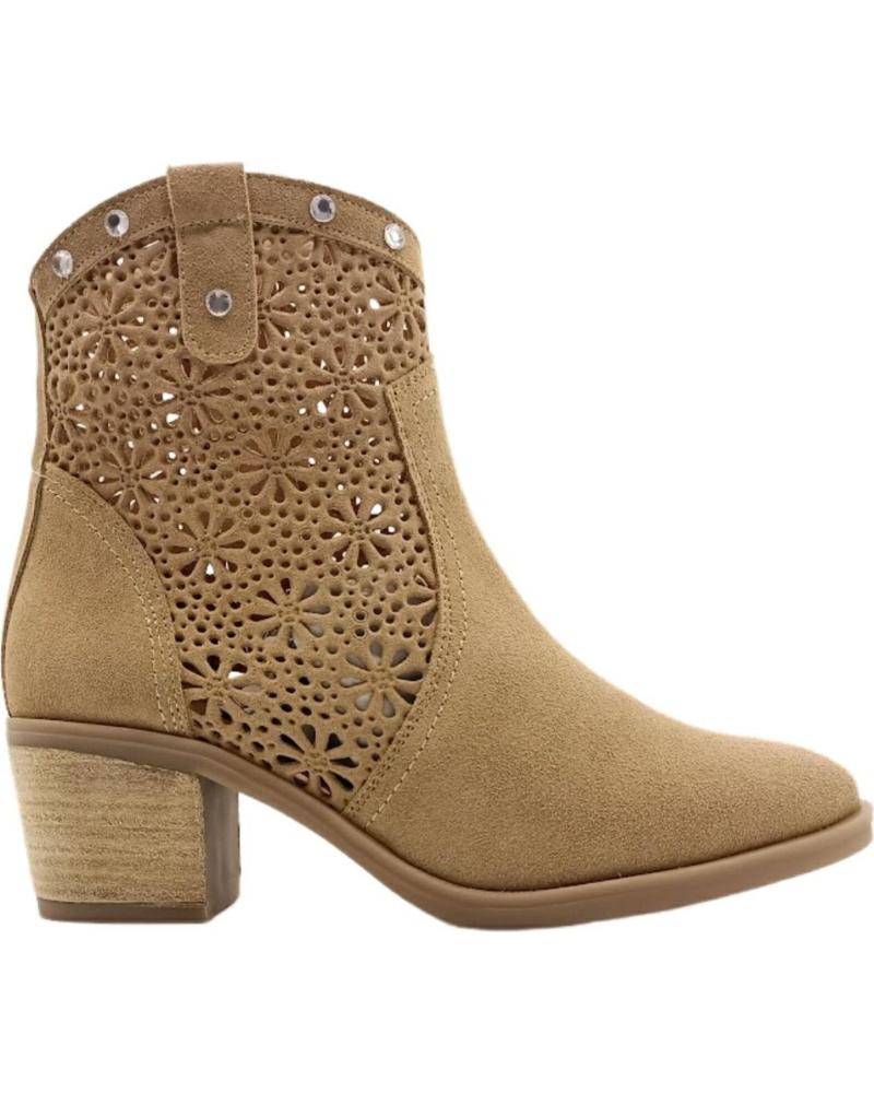 Botines DESCANFLEX  de Mujer BOTIN PICADO FLORES SERR QATAR  MARRóN