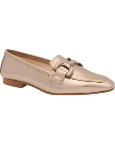 Mocasines DESCANFLEX  de Mujer MOC HEBILLA PIEL BRILLO FUMO  AMARILLO