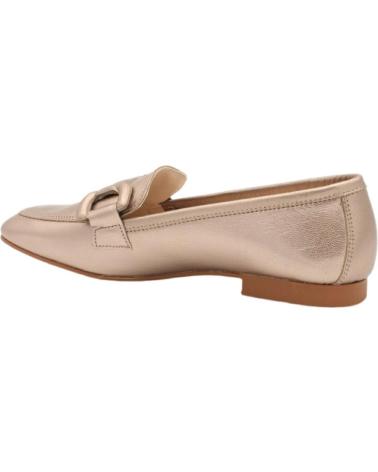 Mocasines DESCANFLEX  de Mujer MOC HEBILLA PIEL BRILLO FUMO  AMARILLO