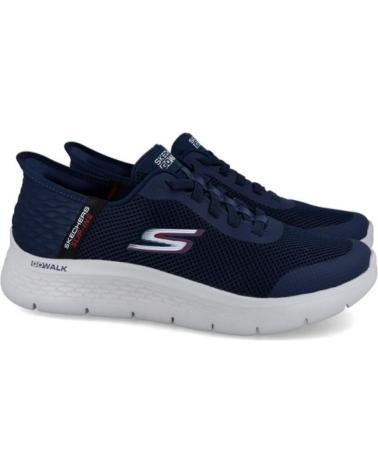 SKECHERS GO WALK FLEX HANDS UP SLIP INS MARINO-GRIS PARA HOMBRE - 41 NVY MAR-GRIS