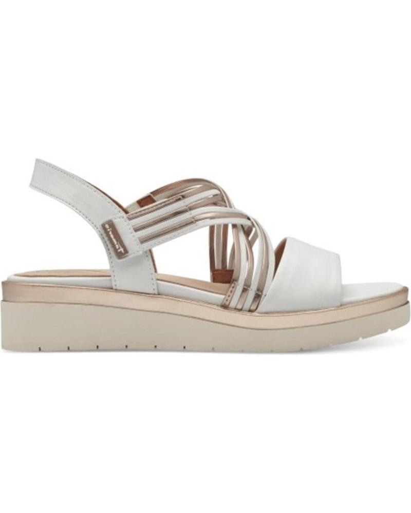 Woman Sandals TAMARIS 88707 PIEL BLANCA-ORO  BLANCO