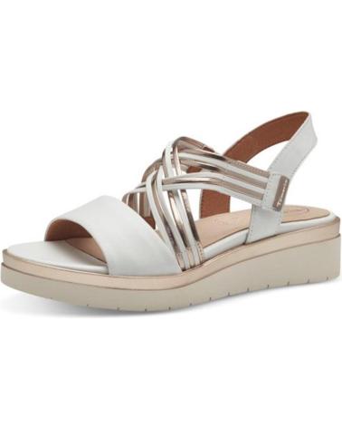 Woman Sandals TAMARIS 88707 PIEL BLANCA-ORO  BLANCO