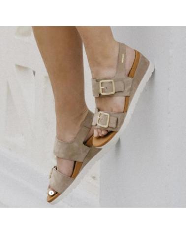 Woman Sandals MEPHISTO YSABEL NUBUCK  TAUPE