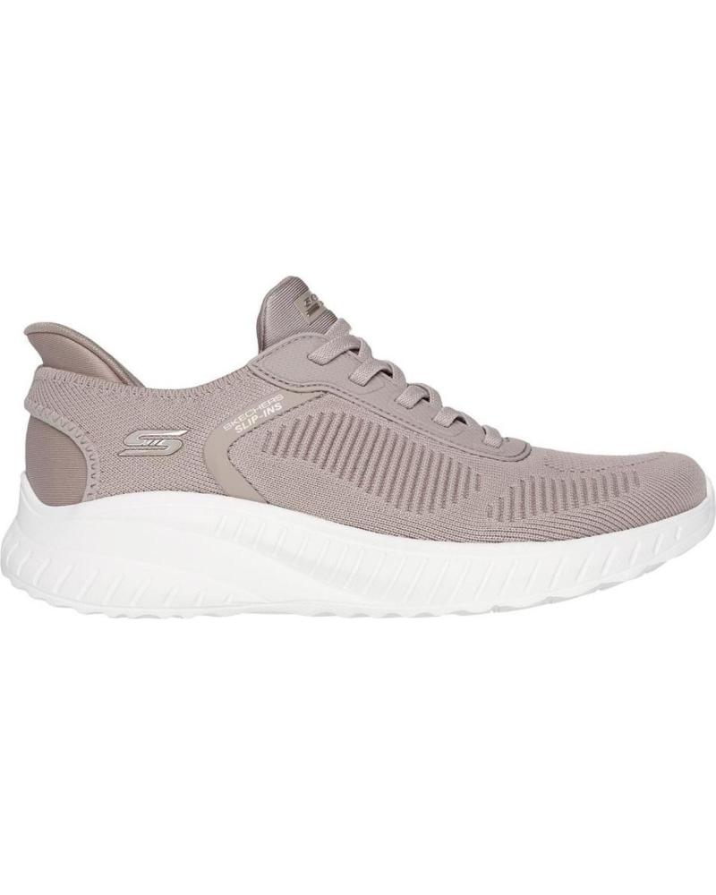 SKECHERS SLIP-INS BOBS SQUAD CHAOS TAUPE