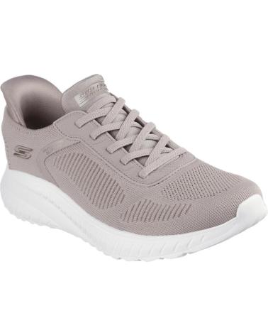 SKECHERS SLIP-INS BOBS SQUAD CHAOS TAUPE