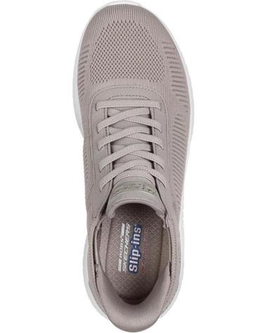 SKECHERS SLIP-INS BOBS SQUAD CHAOS TAUPE