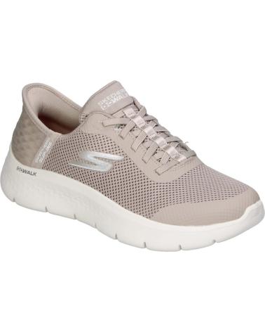 SKECHERS ZAPATOS ZAPATOS MUJER ZAPATILLAS BAJAS MODELO GO WALK FLEX BEIGE