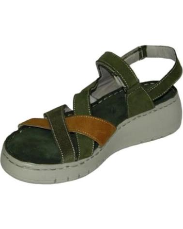 Sandalias ERASE  de Mujer SANDALIAS CUNA MUJER DE PIEL  MARRóN