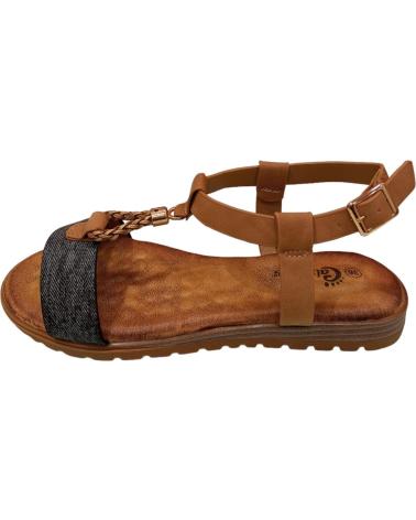 Sandalias MAWEN  de Mujer SANDALIA PLANA MUJER  NEGRO