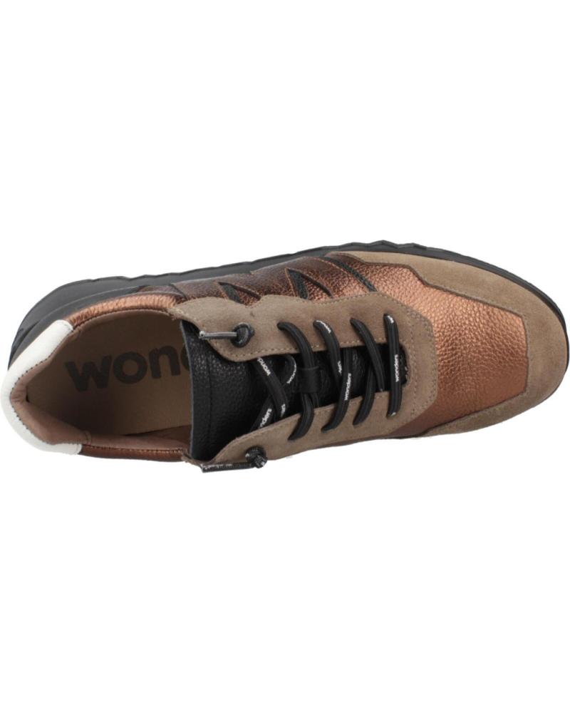Zapatillas Deportivas Wonders Para Mujer - Color Oro, Con Cuña Y Tecnología WondersFly - Estilo Moderno Y Cómodas