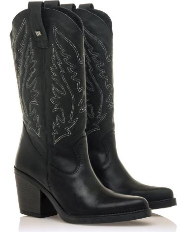MTNG MUSTANG - BOTA COWBOY TIJUANA 54118 NEGRO BORDADA VARIOS COLORES