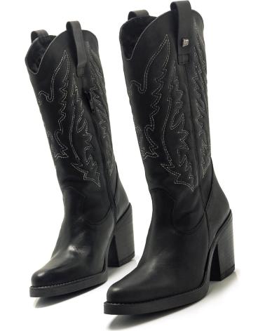 MTNG MUSTANG - BOTA COWBOY TIJUANA 54118 NEGRO BORDADA VARIOS COLORES