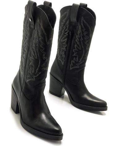 MTNG MUSTANG - BOTA COWBOY TIJUANA 54118 NEGRO BORDADA VARIOS COLORES