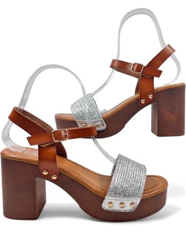 Sandales TIMBOS  pour Femme SANDALIA TACON MADERA MUJER PLATA 130270  PLATEADO