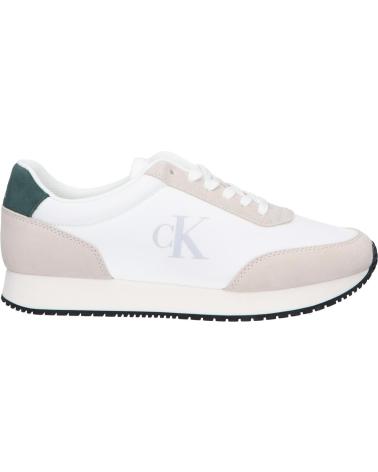 Zapatillas deporte CALVIN KLEIN  de Hombre YM0YM01119 RETRO RUNNER ICONIC  02X B WHITE-CK BLACK-GREEN