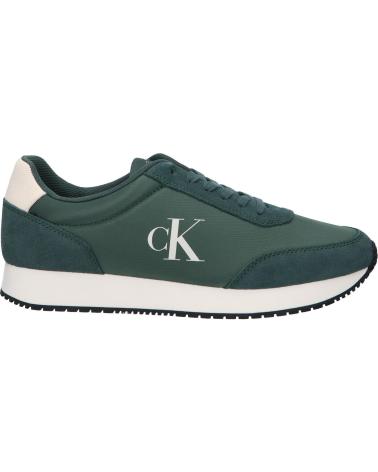 Zapatillas deporte CALVIN KLEIN  de Hombre YM0YM01119 RETRO RUNNER ICONIC  02I GREEN PALM-CREAMY WHITE