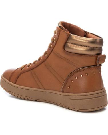CARMELA 161805 CAMEL BROWN LEATHER ANKLE BOOTS WITH ZIPPER, URBAN STYLE CAMEL