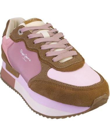 Scarpe sport PEPE JEANS  per Donna PLS60025 ZAPATILLAS CASUAL DE MUJER  MARRON Y ROSA