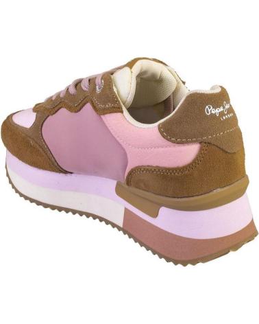 Scarpe Sport De Mujer PEPE JEANS PLS60025 ZAPATILLAS CASUAL DE MUJER MARRON Y ROSA