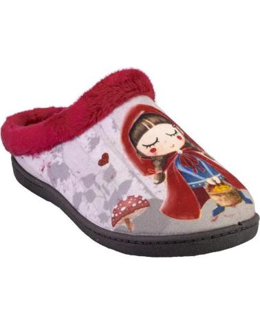 Pantofole PLUMAFLEX  per Donna 12213LOBO ZAPATILLAS DE CASA DE MUJER CAPERUC  ROJO