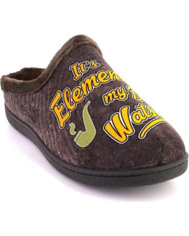 Calzado de casa PLUMAFLEX  de Hombre 12229PERRO ZAPATILLAS DE CASA DE HOMBRE PER  MARRON