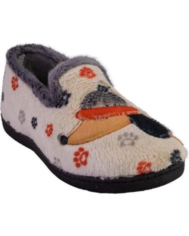 Calzado de casa PLUMAFLEX  de Mujer 12282PERRO ZAPATILLAS DE CASA DE MUJER PERRO  BEIGE