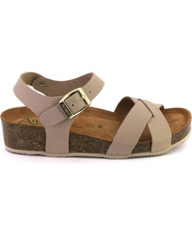 Woman Sandals AUTENTI 7656 SANDALIAS DE MUJER BLANCO PIEL  TAUPE