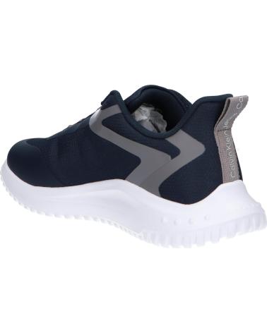 CALVIN KLEIN YM0YM00968 EVA RUNNER LOW LACE 0ZT CALVIN NAVY-BLACK-B WHITE