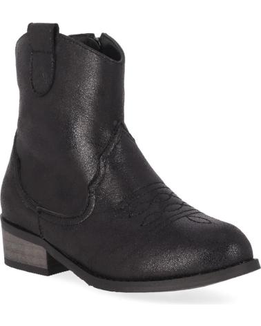 Botins CHIKA10  de Menina LISY 18  NEGRO-METAL-BLACK-METAL