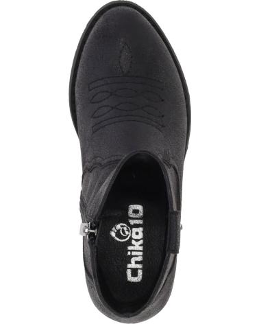 Botins CHIKA10  de Menina LISY 18  NEGRO-METAL-BLACK-METAL