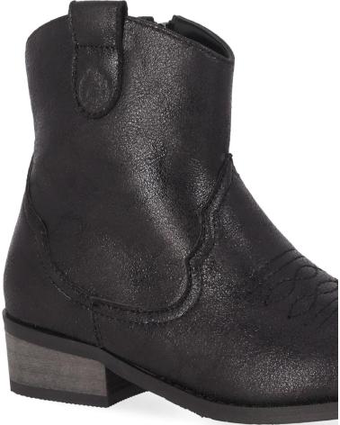 Botins CHIKA10  de Menina LISY 18  NEGRO-METAL-BLACK-METAL