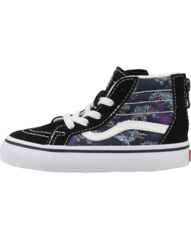 Trainers De Nina VANS OFF THE WALL ZAPATILLAS NINO VANS MODELO SK8 HI ZIP COLOR NEGRO BLUWHT