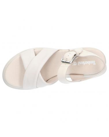Sandalen für Damen TIMBERLAND A2A9K LONDON VIBE X STRAP WHITE FULL-GRAIN