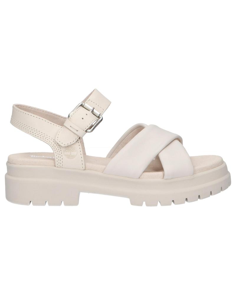 Sandalen für Damen TIMBERLAND A2A9K LONDON VIBE X STRAP WHITE FULL-GRAIN