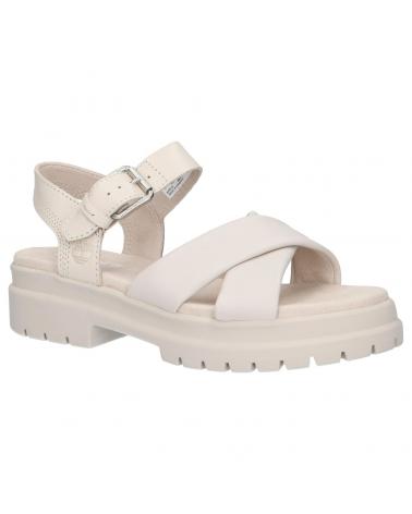 Sandalen für Damen TIMBERLAND A2A9K LONDON VIBE X STRAP WHITE FULL-GRAIN