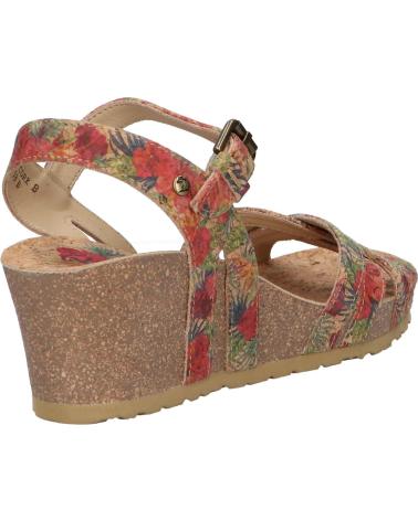 Sandalias PANAMA JACK  de Mujer VERA CORK B1  TEJIDO ROJO