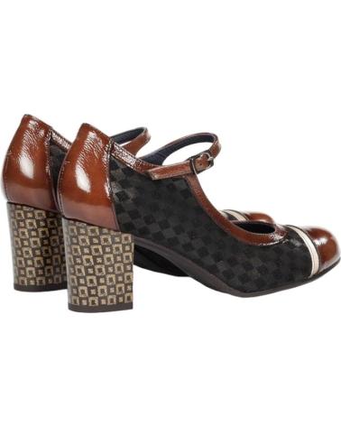Zapatos DORKING  de Mujer ZAPATO SALON COMBINADO MARRON  CARCASNAPLASUGA CAFE CUERO PORCELANA