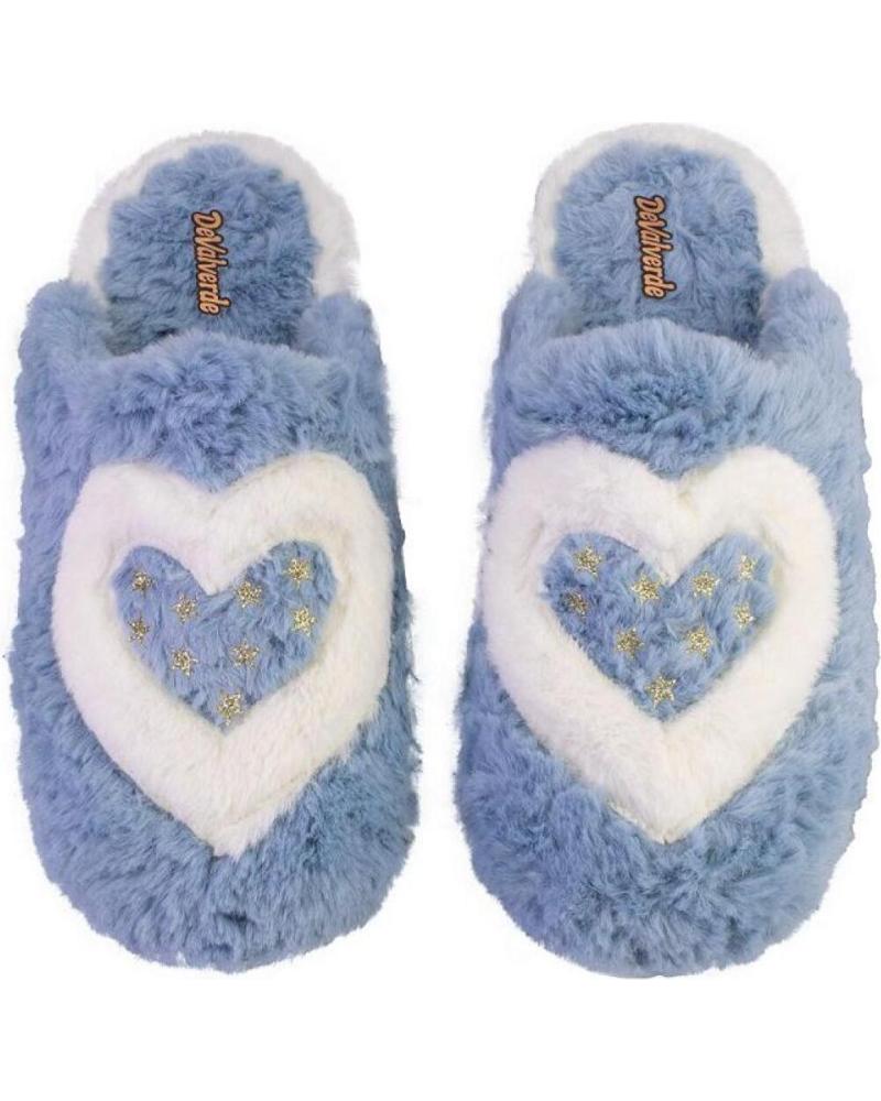 Calzado de casa DEVALVERDE  de Mujer 1163 ZAPATILLAS DE CASA DE MUJER  AZUL CELESTE