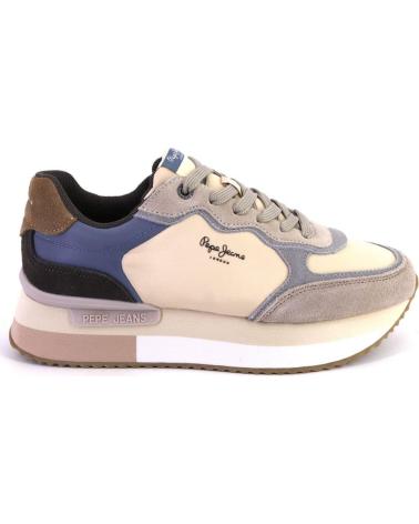 Scarpe sport PEPE JEANS  per Donna PLS60025 ZAPATILLAS CASUAL DE MUJER  BEIGE Y AZUL